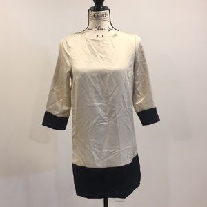 H&M Beige & black, long sleeve, tunic dress